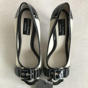 NWT ZARA Pumps - Canvas, Nude, Black, Size 6